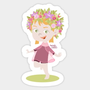 Midsummer flower girl Sticker